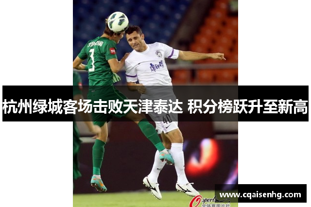 杭州绿城客场击败天津泰达 积分榜跃升至新高