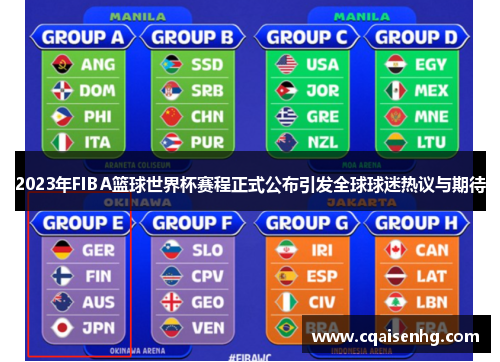 2023年FIBA篮球世界杯赛程正式公布引发全球球迷热议与期待