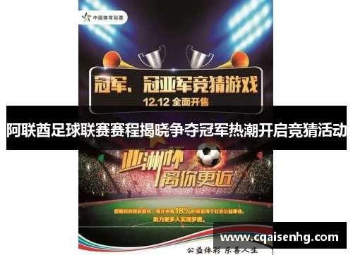 阿联酋足球联赛赛程揭晓争夺冠军热潮开启竞猜活动